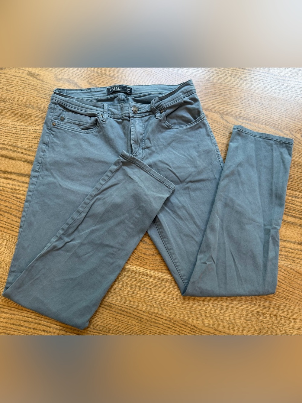 Liverpool Los Angeles Men’s Blue Gray Straight Leg Pants 32x32